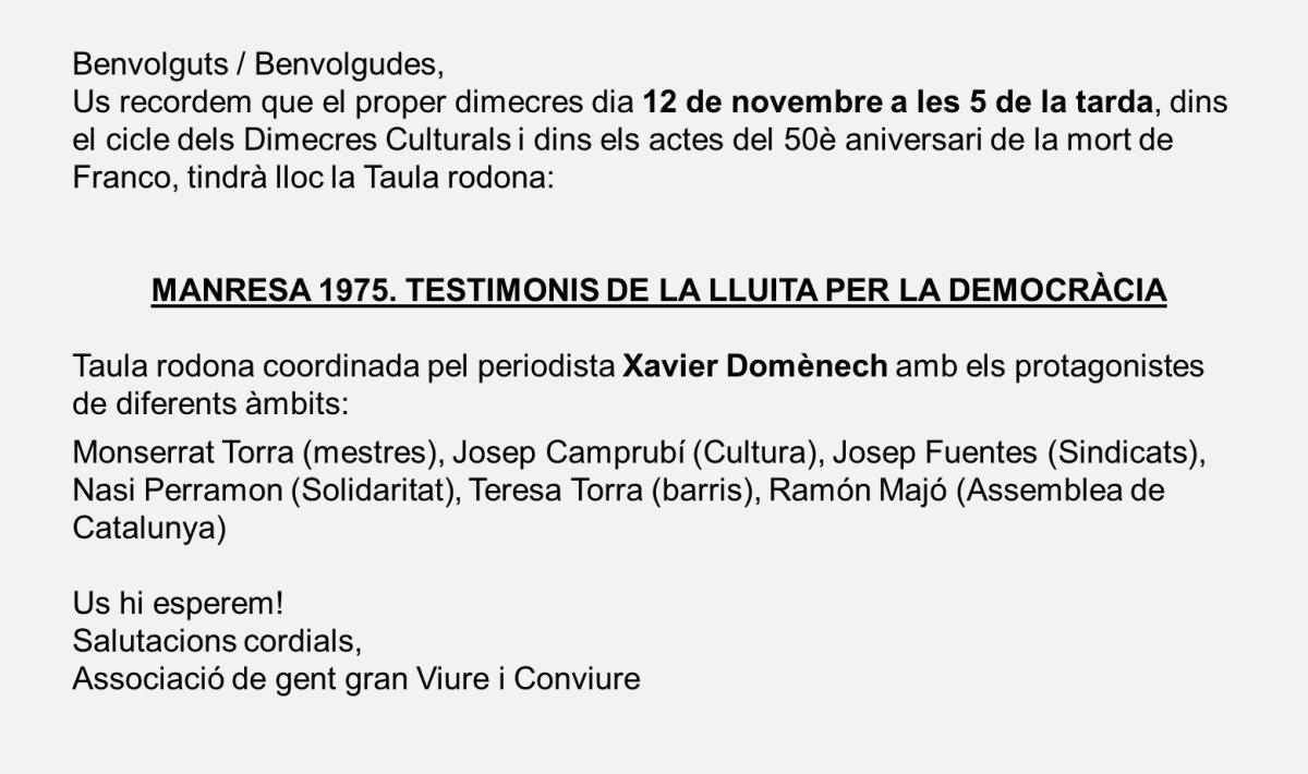MANRESA 1975. TESTIMONIS DE LA LLUITA PER LA DEMOCRÀCIA