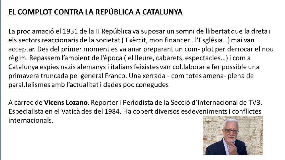 A càrrec de Vicens Lozano. Reporter i Periodista de la Secció d’Internacional de TV3