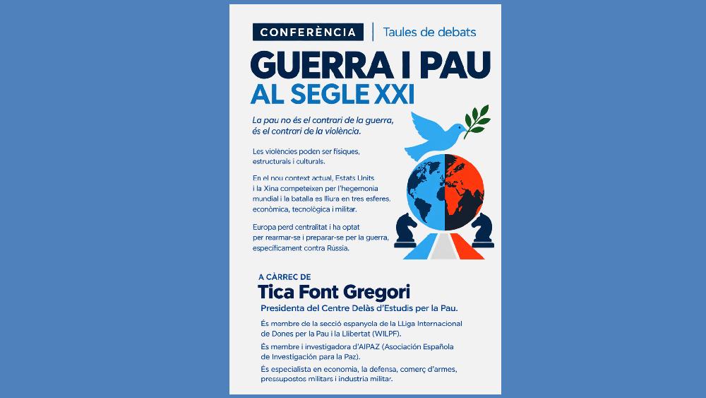 Dimecres 7, a les 5 de la tarda
CONFERÈNCIA - Taules de debats